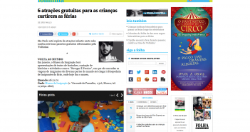 6 atrações gratuitas para as crianças curtirem as férias 6 atrações gratuitas para as crianças curtirem as férias - 10-01-2015 - Folhinha - Folha de S.Paulo 2015-01-13 16-35-33