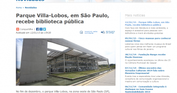 Parque Villa-Lobos, em São Paulo, recebe biblioteca pública fundacao bunge realiza materia sobre a bvl