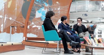 Stela Barbieri e Fernando Vilela falam sobre a produção literária para os pequenos Foto: Equipe SP Leituras.